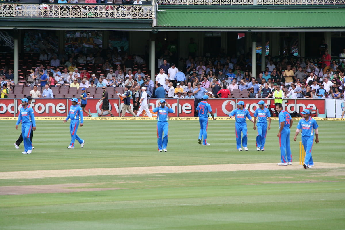 Indian Cricket Team in action