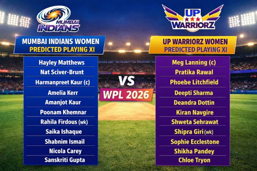 Mumbai Indians Women vs UP Warriorz Women Predicted Playing XI